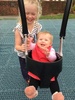 First time on a swing! Olive loved pushing too.