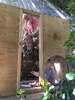 The ongoing treehouse masterpiece. Juni loved being amongst it all, especially the secret door. Not Juni proofed yet.