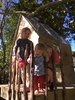 The ongoing treehouse masterpiece. Juni loved being amongst it all, especially the secret door. Not Juni proofed yet.