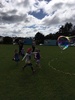 Bubble magic at playcentre. Juni was unsure and iris loved it.