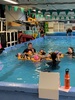 Swim school safety. Both girls are doing well at swimming, iris moves up to seahorse