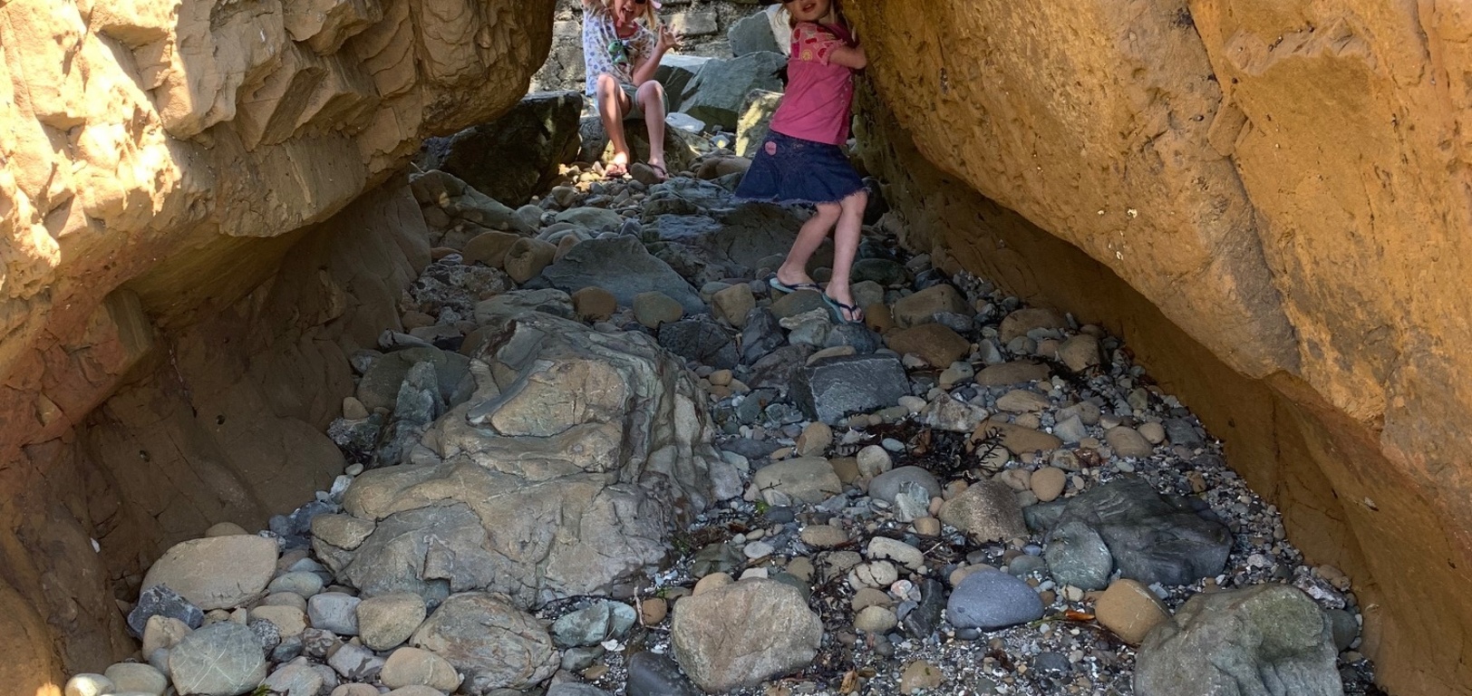 A very windy visit to scorching bay, so no swimming but rock pool exploring and ice cream.