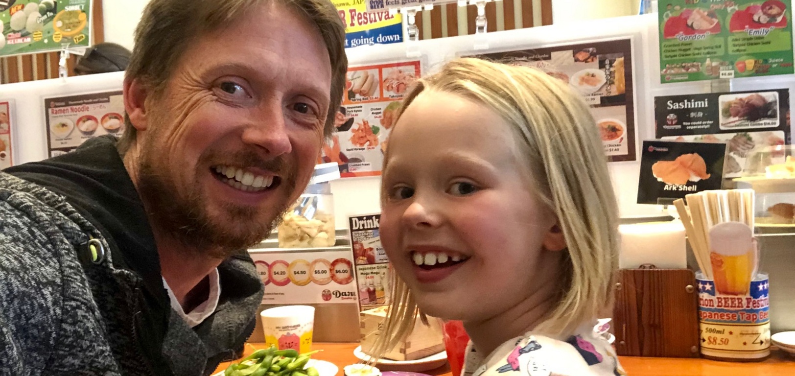 Sushi train lunch then book reading at the office while I worked for the afternoon. A lovely Daddy afternoon spent with Olive.