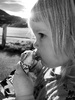First ice cream, stunning winters day after school at the park.