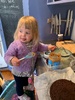 Juni helped with her cake by eating peanut butter off a whisk. We celebrated iris & juni's birthdays with a family fish and chip night. Our house is getting smaller and smallerðŸ¤”