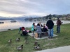 Burgers followed by stone skimming to a beautiful sunset at Lake Wanaka.