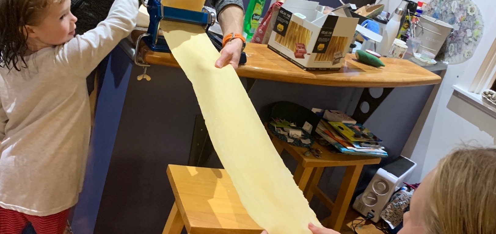 Lockdown day thirty! A month? Juni bakes Anzac cookies with puppets, family walk up the koru mountain bike track and fresh pasta was delish! Why don't we usually do all these things?