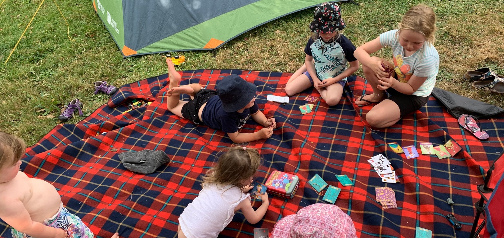We had the grandparents visit for dinner and marshmallows on the river bed. Kids loved cooking them.