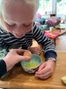 Holiday craft: marbling eggs