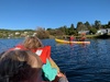 We tried out kayaking on lake Rotoiti. Kids loved it and juni didn't try and stand! First sunny day all week but very cold.