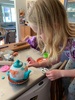 Enjoyed decorating birthday Oli's teapot with her.