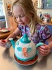 Enjoyed decorating birthday Oli's teapot with her.