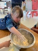 Scone mixing at playcentre