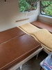 Caravan: white painting, tile choosing and we now have 2 double beds!