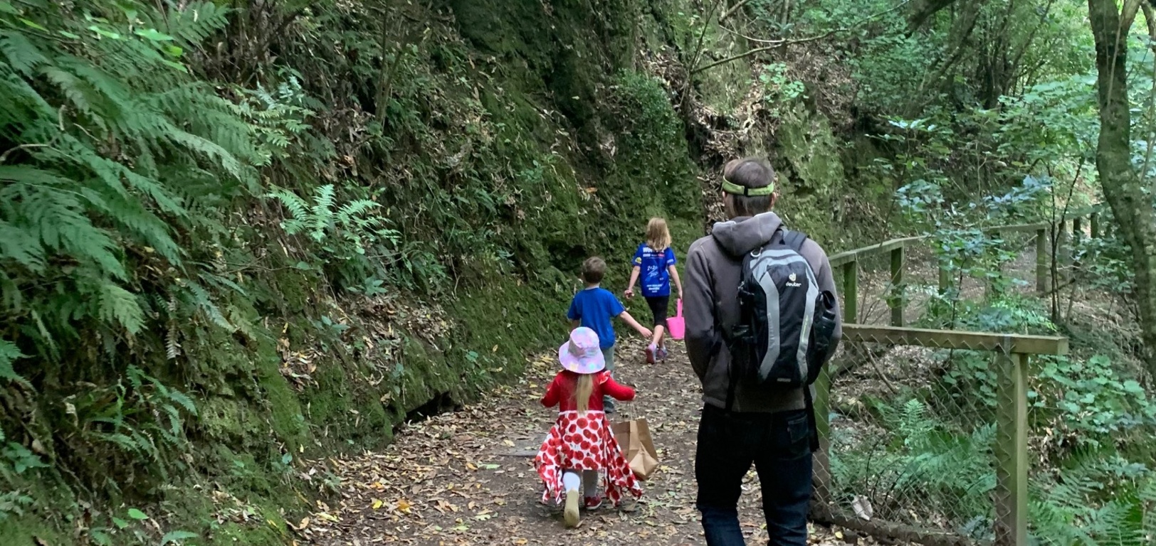 Easter egg hunt and walk in Wilton bush with the Turners.