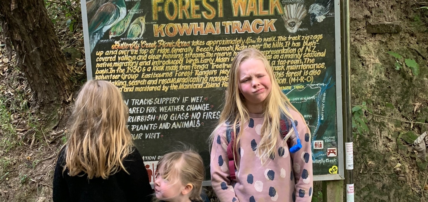 Butterfly creek walk in eastbourne. Juni managed it all the way! A happy walk for all.