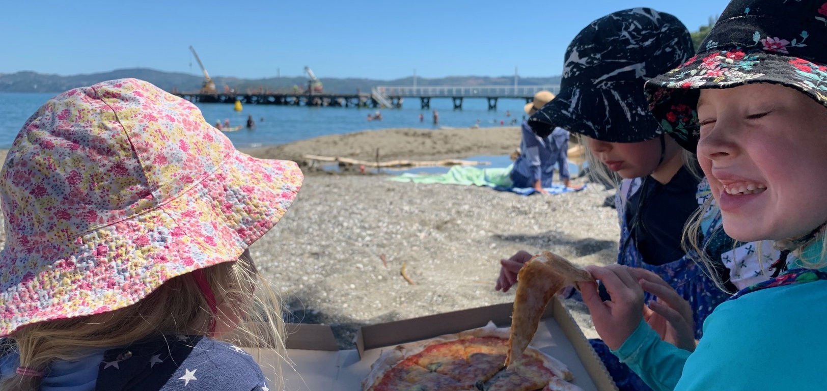 Last day of the holidays and it was stunning at days bay. Pizza lunch, swim, playing in the stream and finished with an ice cream. Bliss.