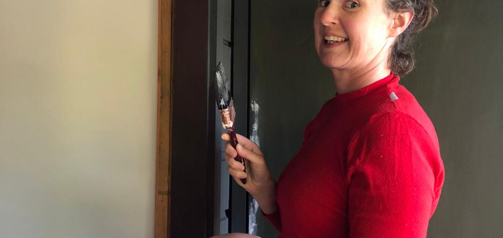 Ohakune painting bee... kids were happy playing in the village grounds while we painted and painted...