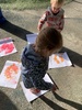 Shops and foot swing painting with leap frogs to finish. Last playcentre session. Not sure how I feel about it.