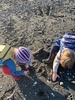 TN Petone beach this week, loved writing her name and finding & buried treasure.