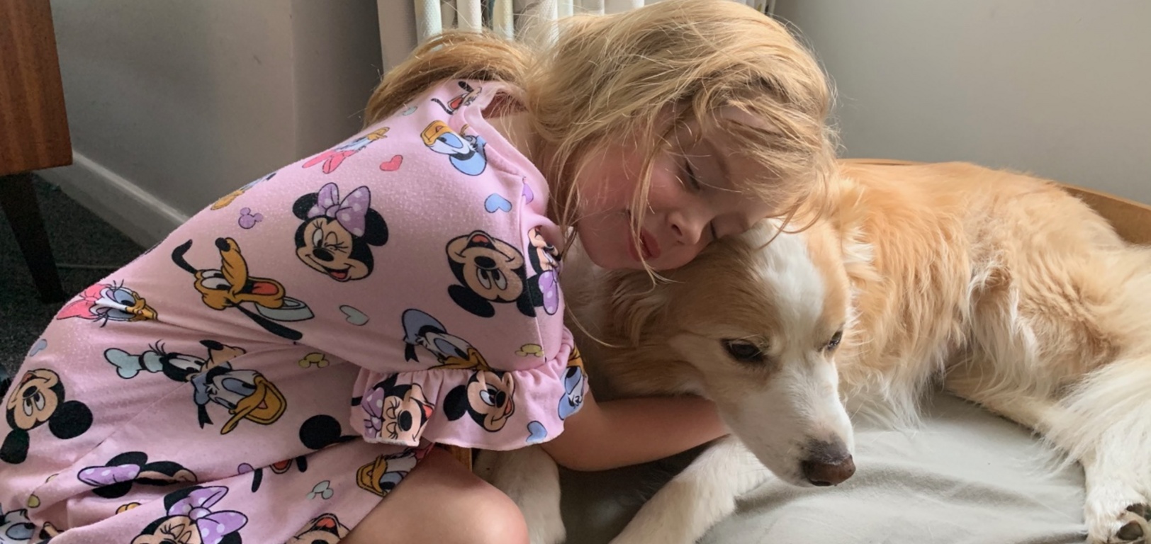 Trying to soak up Lyon cuddles.