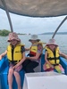 Paddle boat fun with two overboard on purpose and fun at home.