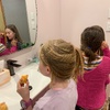 80s school disco. The crimper was a hit. They all had fun, Olive escaped to a friends before the disco.