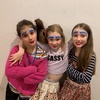 80s school disco. The crimper was a hit. They all had fun, Olive escaped to a friends before the disco.