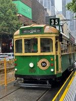 Free tram on the old city circle lady.