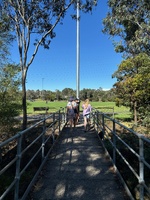 Checked out lachie playing cricket, and uncle P umpiring, then took a wee bike ride for a milkshake to their local shops with willow. Some creative gingerbread house making too
