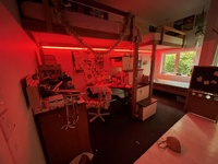 The under bunk lighting is finally done as the sparky finishes all the bits and bobs off.