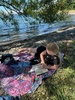A lake bike ride, picnic and dip.