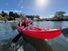 Kayaking on lake Rotoiti. Olive got the hang of it pretty quick and daddy slept while Iris paddled.