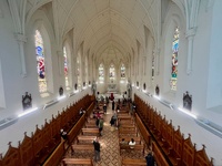 Erskine were having an open day with markets and food so we took the kids out to where it all began! The chapel is still there in all its glory, even if everything else is now apartments.