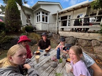 Ohakune for Easter. Managed a bike along managawhero river and had a milkshake at franks.
