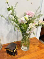 Dumpster flowers! Jo and I found a whole pile in their bin by accident and now are enjoying a few bunches around the house.