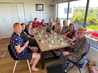 Christmas Eve dinner at g dog’s and Lisa. Nandad’s special gift of a moonstone necklace for all the grand daughters. Rushed home to sort their presents and get food out for the reindeer too.