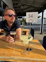 Trying to make one last push on the small paint jobs outside. Entrance is starting to look finished! Zobie has enjoyed the lamb skin rug and we managed a date night!