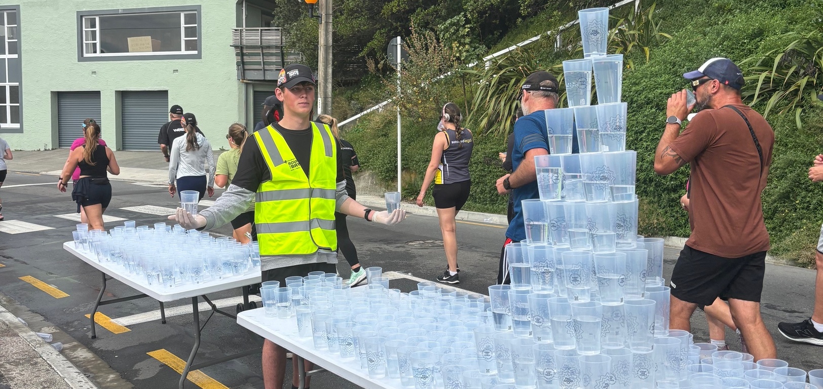 Around the bays 8.4km. Managed to run the whole way, 105 min. Then we had a lovely dip in the ocean followed by lunch.