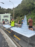 Around the bays 8.4km. Managed to run the whole way, 105 min. Then we had a lovely dip in the ocean followed by lunch.