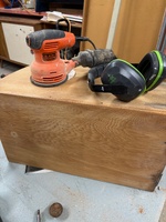 Operation laundry… we finally have three loos. Got the old cabinet working with the sink. Starting to come together slowly.