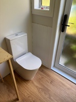 Operation laundry… we finally have three loos. Got the old cabinet working with the sink. Starting to come together slowly.
