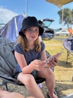 We have arrived in raglan! What a cutie little place! Campsite is great with a bridge connecting it to the town and beach on its doorstep