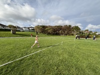 Cross country race at west. Juni came 3rd! And they both ran the whole way.