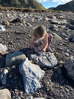 A stroll along the beachfront to see the ship wreck, lots of holy rocks and shells to collect. Cousins had a marathon of card games for most of the afternoon and evening which was lovely.