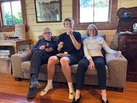 A stroll along the beachfront to see the ship wreck, lots of holy rocks and shells to collect. Cousins had a marathon of card games for most of the afternoon and evening which was lovely.