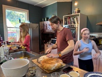 A stroll along the beachfront to see the ship wreck, lots of holy rocks and shells to collect. Cousins had a marathon of card games for most of the afternoon and evening which was lovely.