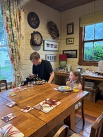 Last morning with a cooked breakie and rain has arrived.