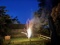 Fireworks with no loud noises! It was quite delightful really and jubilant has no memory of fireworks at home.