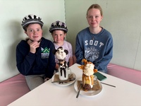 Roller blading on the parade followed by crocs milkshakes!